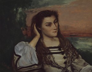 Gabrielle Borreau álmodozási portréja, 1862. alkotó: Gustave Courbet