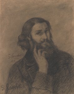 Önarckép, 1866 körül (konté zsírkréta) alkotó: Gustave Courbet