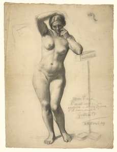 Álló női akt alkotó: Gustave Courbet