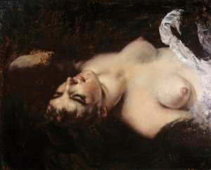 Tanulmány a papagájos nő számára A modell lehet Joanna Hiffernan, dit Jo – Gustave Courbet festménye (1819-1877) alkotó: Gustave Courbet