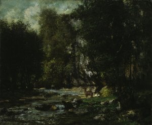 A Les Puits-Noir patak, c. 1855. alkotó: Gustave Courbet