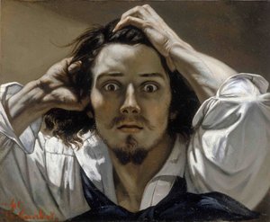 A kétségbeesett férfi önarcképe alkotó: Gustave Courbet