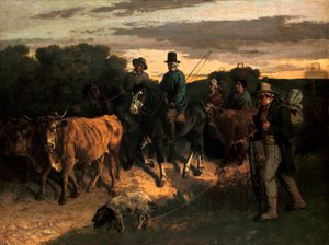 Flagey gazdái A Flagey parasztok, 1855 alkotó: Gustave Courbet