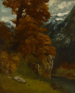 The Glen at Ornans (Banks of the Doubs; Effect of alkotó: Gustave Courbet