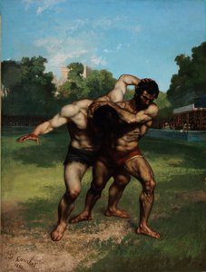 A birkózók alkotó: Gustave Courbet