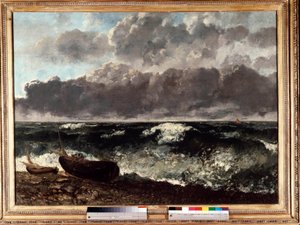 A viharos tenger a hullámot mondja. Gustave Courbet (1819-1877) festménye alkotó: Gustave Courbet