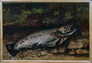 A halak pisztrángos csendélete. Gustave Courbet (1819-1877) festménye alkotó: Gustave Courbet