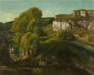 Valley of the Loue, Ornans közelében, 1860 körül (olaj, vászon) alkotó: Gustave Courbet
