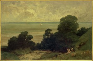 Honfleurben készült kilátás alkotó: Gustave Courbet