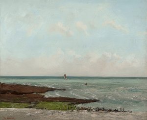 Mosodák Ebbében, Étretatban. 1866 vagy 1869 alkotó: Gustave Courbet