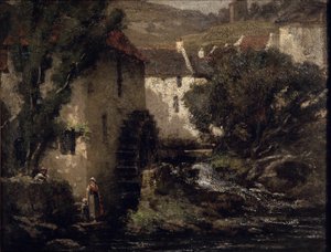 Vízimalom (olaj, vászon) alkotó: Gustave Courbet