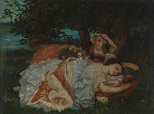 Fiatal hölgyek a Szajna partján, 1857 előtt alkotó: Gustave Courbet