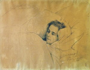 Maria Konstantinovna Bashkirtseva halála 1858-1884, 1884. alkotó: Gustave Courtois