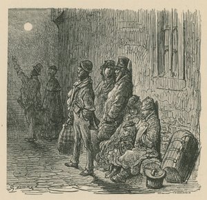 A londoni élet egy jelenete alkotó: Gustave Dore
