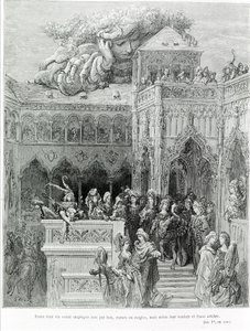 Egész életüket nem törvények, törvények vagy szabályok dolgozták fel, hanem akaratuk és őszinte akaratuk szerint, François Rabelais (1483-1553) Gargantua (1534) után. Metszett: Gustave Dore (1832-1883). alkotó: Gustave Dore