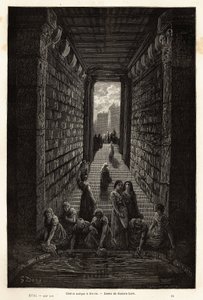Egy antik ciszterna, még mindig használatban, Meridában. Gustave Dore (1832-1883) illusztrátor és báró Ch. metszete a spanyolországi utazás szemléltetésére. Davillier reaktor, 1862-ben, megjelent a „Le tour du monde, nouveau Journal des voyages” irányítása alkotó: Gustave Dore