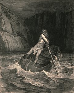 És íme! Kéregben felénk jön egy öregember, c1890. alkotó: Gustave Dore