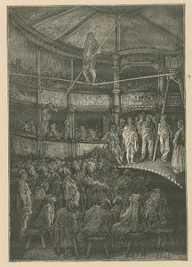 Blondin a Shoreditchben, London (metszet) alkotó: Gustave Dore