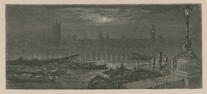 A Temzén kikötött csónakok alkotó: Gustave Dore