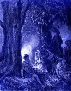 Chactas és Atala, Doré metszete. alkotó: Gustave Dore