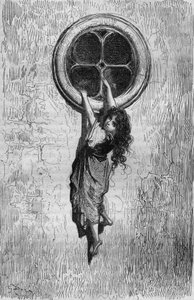 Chiquita, Gustave Dore illusztrációja TheophileGautier Fracasse kapitány című könyvéhez. alkotó: Gustave Dore