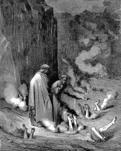 Dante és Vergilius a pokolban, 1863 alkotó: Gustave Dore