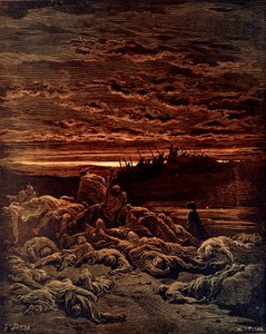 Jerubbaal fiainak halála Dorétól - Biblia alkotó: Gustave Dore