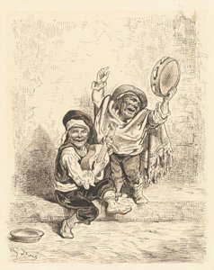 Granadai törpe zenészek alkotó: Gustave Dore