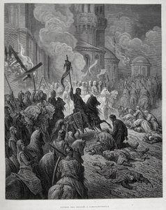 Gustave Doré a keresztesek bevonulása Konstantinápolyba a negyedik keresztes hadjárat során. alkotó: Gustave Dore