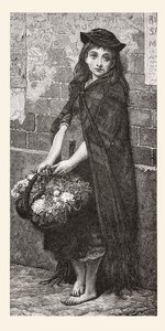 Viráglány Gustave Dore műve után. Gustave Dore 1885-ben kiadott Élet és emlékek című művéből. alkotó: Gustave Dore