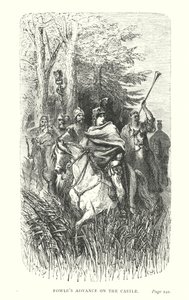 Fowle előrenyomulása a várnál (metszet) alkotó: Gustave Dore