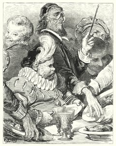 Gustave Dore Don Quijote: "Absit!" kiáltott az orvos" (metszet) alkotó: Gustave Dore
