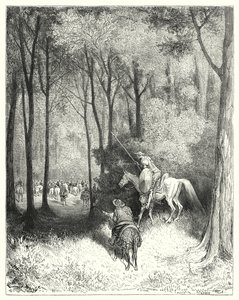 Gustave Dore Don Quijote: "Don Quijote egy céget írt le, akit közelebbről nézve minőségi személyeknek ítélt" (metszet) alkotó: Gustave Dore