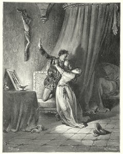 Gustave Dore Don Quijote: "E pillanatban a tiéd vagyok, gyönyörű Dorothea: lásd, odaadom a kezem, hogy a tiéd legyen" (metszet) alkotó: Gustave Dore