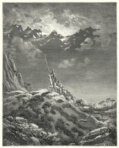 Gustave Dore Don Quijote: "Micomicon királysága felé" (metszet) alkotó: Gustave Dore