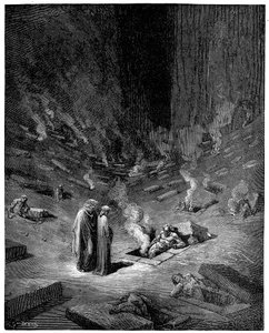 Pokol: Dis városa, az alvilág római istene, 1863 alkotó: Gustave Dore