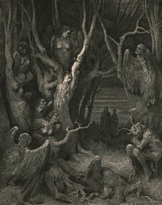 Itt rakják fészket a vad hárpiák, c1890. alkotó: Gustave Dore