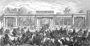 "Hyde Park Corner - Piccadilly bejárata", 1872. alkotó: Gustave Dore