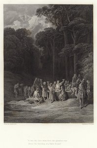 Alfred Tennyson illusztrációja Vivien számára alkotó: Gustave Dore