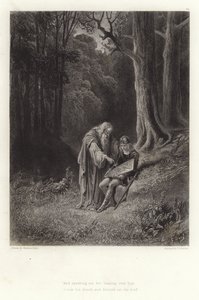 Alfred Tennyson illusztrációja Vivien számára alkotó: Gustave Dore