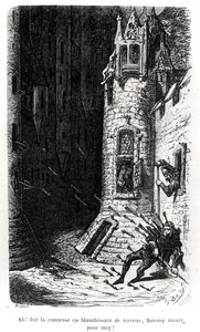 Illusztráció a „Les Contes Drolatiques”-ból, Honore de Balzac (1799-1850) vésette Riault, 1855 alkotó: Gustave Dore