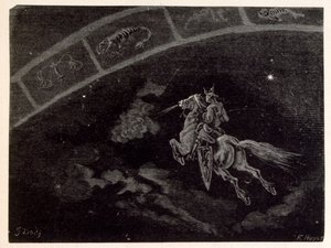 A Skorpió csillagjegy illusztrációja. a La legende de Croque-Mitaine című kötetből. alkotó: Gustave Dore