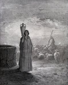 Jákob Lábán nyájait legeltette alkotó: Gustave Dore