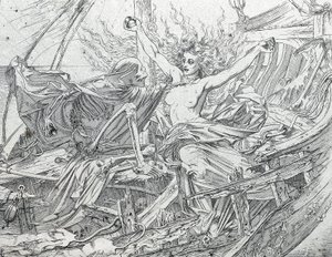 Az Élet és Halál sorshúzással húzza ki a legénység sorsát alkotó: Gustave Dore