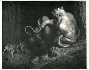 Minos: Dante Alighieri Az Enferből alkotó: Gustave Dore