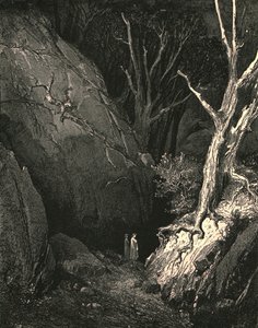 Tovább haladt, én zárom a lépteit követve, c1890. alkotó: Gustave Dore