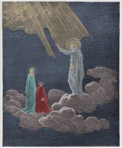 Paradiso, 8. ének: Charles Martel megszólítja Dantét és Beatricét, illusztráció Dante Alighieri "Isteni színjátékából", 1885 alkotó: Gustave Dore