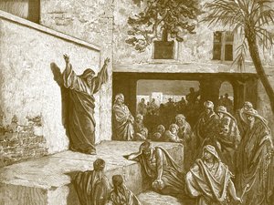 Mikeás próféta, Gustave Doré metszete – Biblia alkotó: Gustave Dore