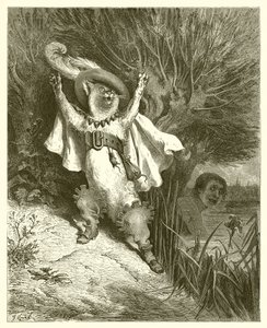 Csizmás cica, 1868 körül alkotó: Gustave Dore