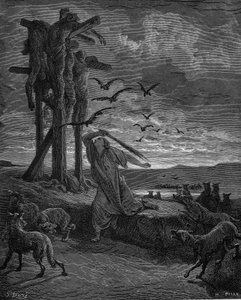 Rizpa, Saul király ágyasa, 1866 alkotó: Gustave Dore